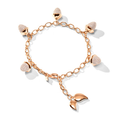         Roségold, Armschmuck, Tamara Comolli MIKADO Flamenco Charm Armband mit Diamant-Pavé