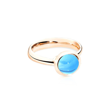        Roségold, Ringe, Tamara Comolli BOUTON Ring Small mit Swiss Topas