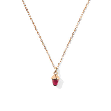         Roségold, Halsschmuck, Tamara Comolli myMIKADO Halskette mit Rosa Turmalin