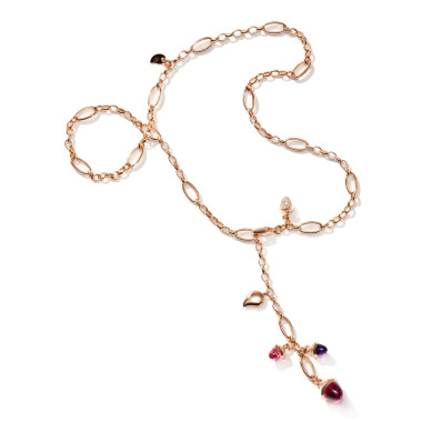         Roségold, Halsschmuck, Tamara Comolli MIKADO Halskette 'Wildberry' mit Diamant-Pavé