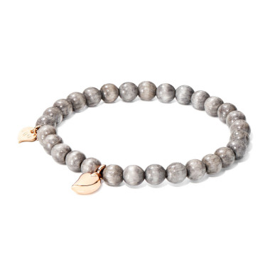        Roségold, Armschmuck, Tamara Comolli INDIA Drop Armband mit Greywood Medium