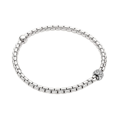         Weißgold, Armschmuck, FOPE Eka Flex'it Armband mit Diamantpavé