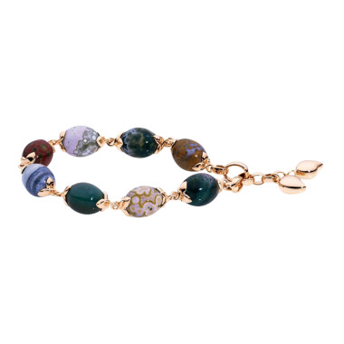         Roségold, Armschmuck, Tamara Comolli COCONUT Armband Ocean Jasper Small
