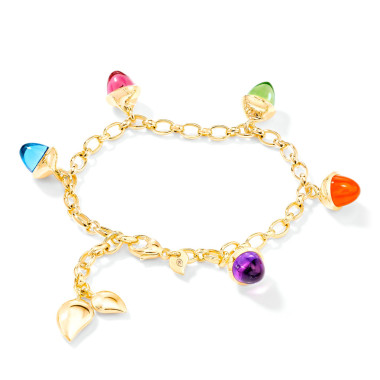         Gelbgold, Armschmuck, Tamara Comolli MIKADO Flamenco Charm Armband 'Candy'