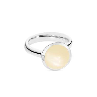         Weißgold, Ringe, Tamara Comolli BOUTON Ring Large mit Mondstein