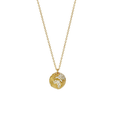        Gelbgold, Halsschmuck, Schmuckwerk Meine Welt Anhänger mit Halskette