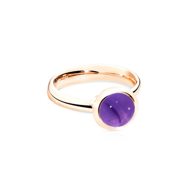         Roségold, Ringe, Tamara Comolli BOUTON Ring Small mit Amethyst