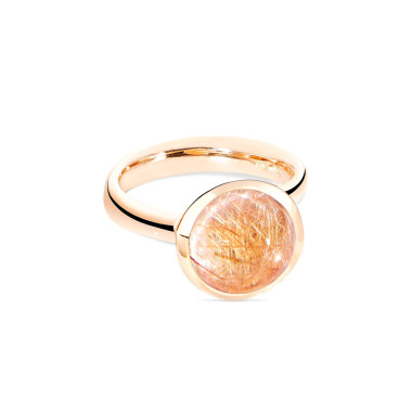         Roségold, Ringe, Tamara Comolli BOUTON Ring Large mit Rutilquarz