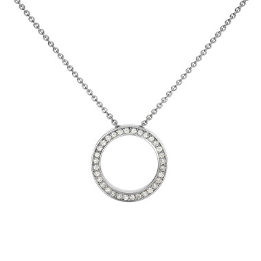         Platin, Halsschmuck, Schmuckwerk Saturn Anhänger mit Halskette
