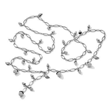         Weißgold, Halsschmuck, Tamara Comolli MIKADO Halskette mit Diamant-Pavé
