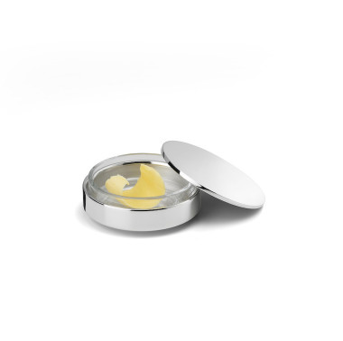         Robbe & Berking Butterdose mit Glaseinsatz 90 versilbert