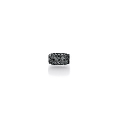         Weißgold, Halsschmuck, Jörg Heinz Classics Wechselschließe "Pavé-Barrel" black