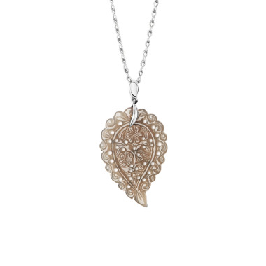         Weißgold, Halsschmuck, Tamara Comolli INDIA  Anhänger mit Chalcedon Medium