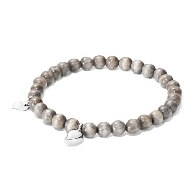         Weißgold, Armschmuck, Tamara Comolli INDIA Drop Armband mit Greywood Medium