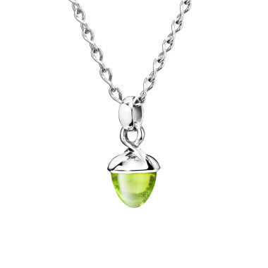         Weißgold, Halsschmuck, Tamara Comolli MIKADO Bouquet Anhänger mit Peridot