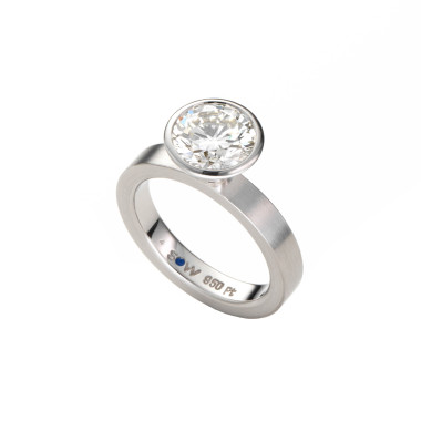         Platin, Ringe, Schmuckwerk Alpen Solitärring