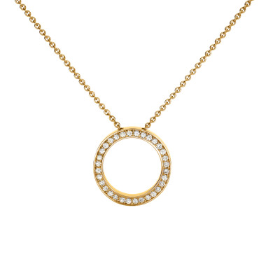        Gelbgold, Halsschmuck, Schmuckwerk Saturn Anhänger mit Halskette