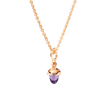         Roségold, Halsschmuck, Tamara Comolli MiniMIKADO Anhänger mit Amethyst