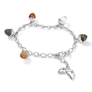         Weißgold, Armschmuck, Tamara Comolli MIKADO Flamenco Charm Armband 'Cashmere'