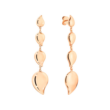         Roségold, Ohrringe, Tamara Comolli SIGNATURE Wave 4 Tropfenelemente Ohrhänger