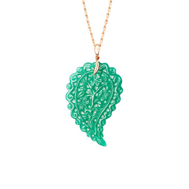         Roségold, Halsschmuck, Tamara Comolli INDIA Anhänger mit Onyx Large