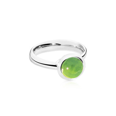         Weißgold, Ringe, Tamara Comolli BOUTON Ring Small mit Peridot