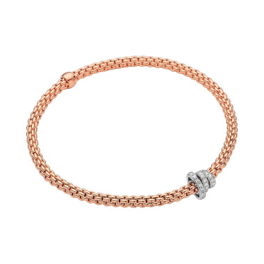         Roségold, Armschmuck, FOPE Eka Flex'it Armband mit Diamantpavé