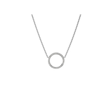         Weißgold, Halsschmuck, Schmuckwerk Saturn Anhänger mit Halskette