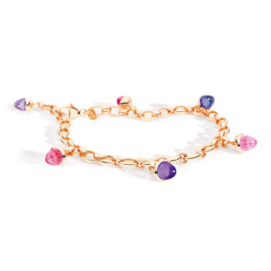         Roségold, Armschmuck, Tamara Comolli MIKADO Charm Armband 'Wildberry'