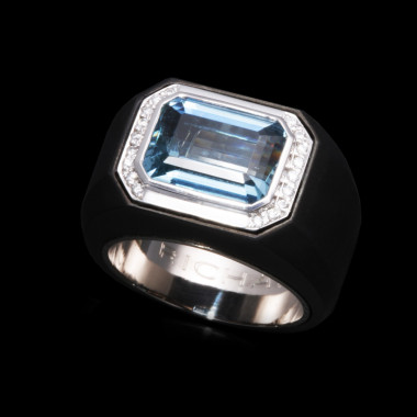         Weißgold, Ringe, Richarzatelier Aquamarin Ring