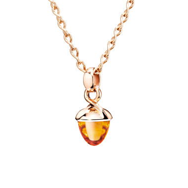         Roségold, Halsschmuck, Tamara Comolli MIKADO Bouquet Anhänger mit Citrin