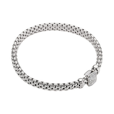         Weißgold, Armschmuck, FOPE Eka Flex'it Armband mit Diamantpavé