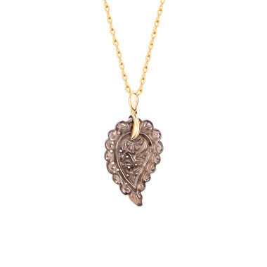         Gelbgold, Halsschmuck, Tamara Comolli INDIA Anhänger mit Rauchquarz Small