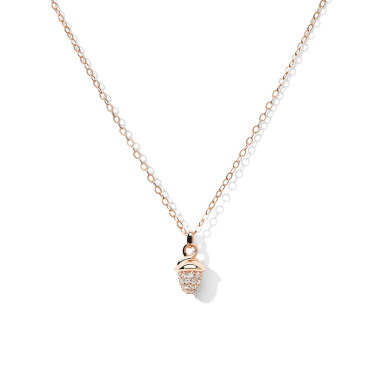         Roségold, Halsschmuck, Tamara Comolli myMIKADO Halskette mit Diamant-Pavé