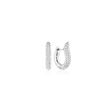         Weißgold, Ohrringe, Tamara Comolli SIGNATURE Hoop Ohrringe Small