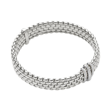         Weißgold, Armschmuck, FOPE Eka Flex'it Armband mit Diamantpavé