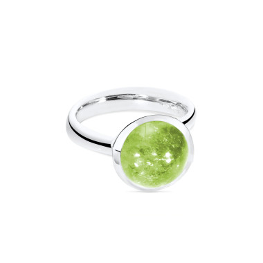         Weißgold, Ringe, Tamara Comolli BOUTON Ring Large mit Peridot