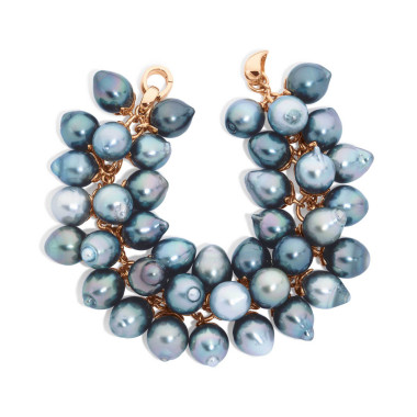         Roségold, Armschmuck, Tamara Comolli GRAPES Armband mit Tahiti-Perlen