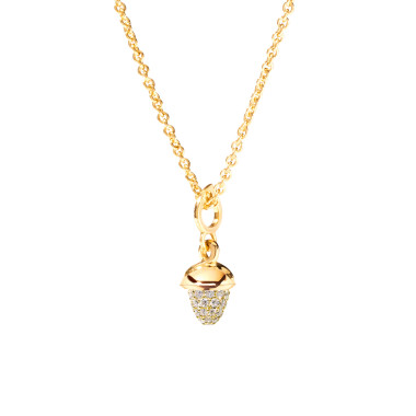         Gelbgold, Halsschmuck, Tamara Comolli MiniMIKADO Anhänger mit Diamant-Pavé