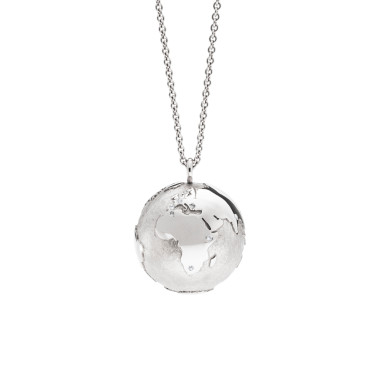         Platin, Halsschmuck, Schmuckwerk Meine Welt Anhänger mit Halskette