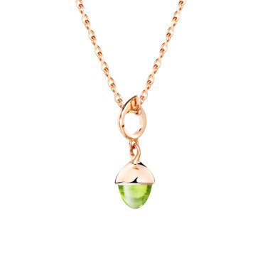         Roségold, Halsschmuck, Tamara Comolli MIKADO Flamenco Anhänger mit Peridot