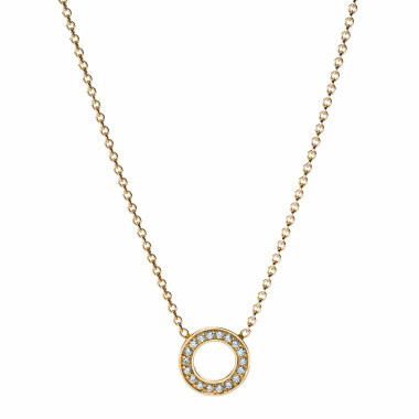         Gelbgold, Halsschmuck, Schmuckwerk Saturn Anhänger mit Halskette