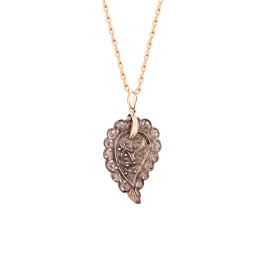         Roségold, Halsschmuck, Tamara Comolli INDIA Anhänger mit Rauchquarz Small