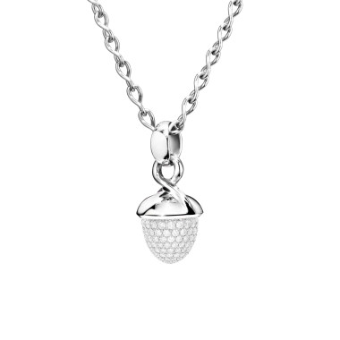         Weißgold, Halsschmuck, Tamara Comolli MIKADO Bouquet Anhänger mit Diamant-Pavé