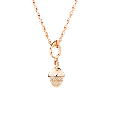         Roségold, Halsschmuck, Tamara Comolli MIKADO Flamenco Anhänger mit Diamant-Pavé
