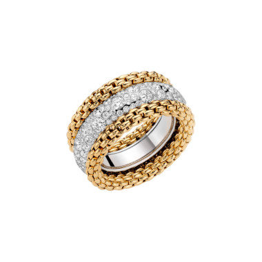         Gelbgold &amp; Weißgold, Ringe, FOPE Bubble Ring