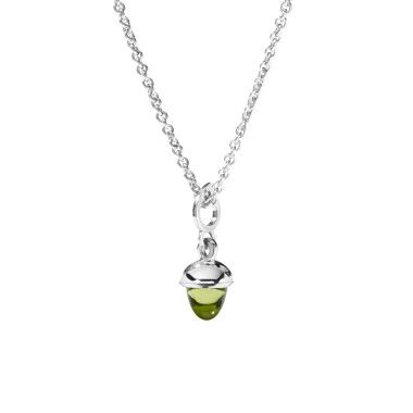         Weißgold, Halsschmuck, Tamara Comolli MiniMIKADO Anhänger mit Peridot