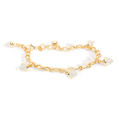         Gelbgold, Armschmuck, Tamara Comolli MIKADO Charm Armband mit Diamant-Pavé