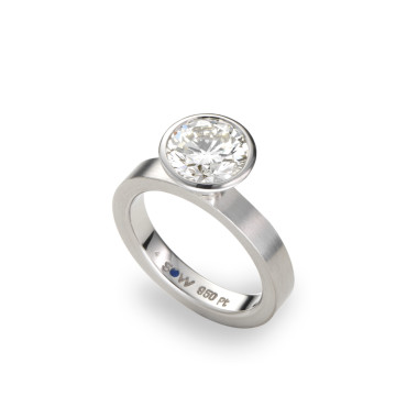         Platin, Ringe, Schmuckwerk Alpen Solitärring