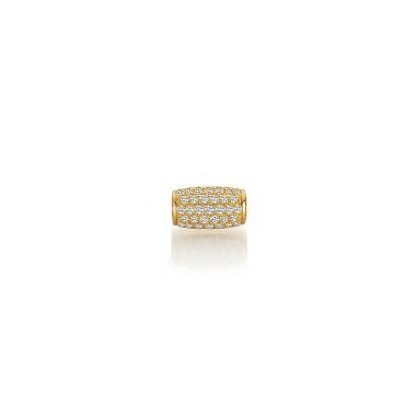        Gelbgold, Halsschmuck, Jörg Heinz Classics Wechselschließe "Pavé-Barrel"